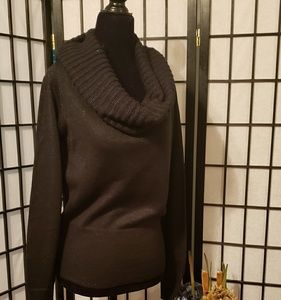 ☆PRICE DROP!!Black shimmer Cowl neck sweater